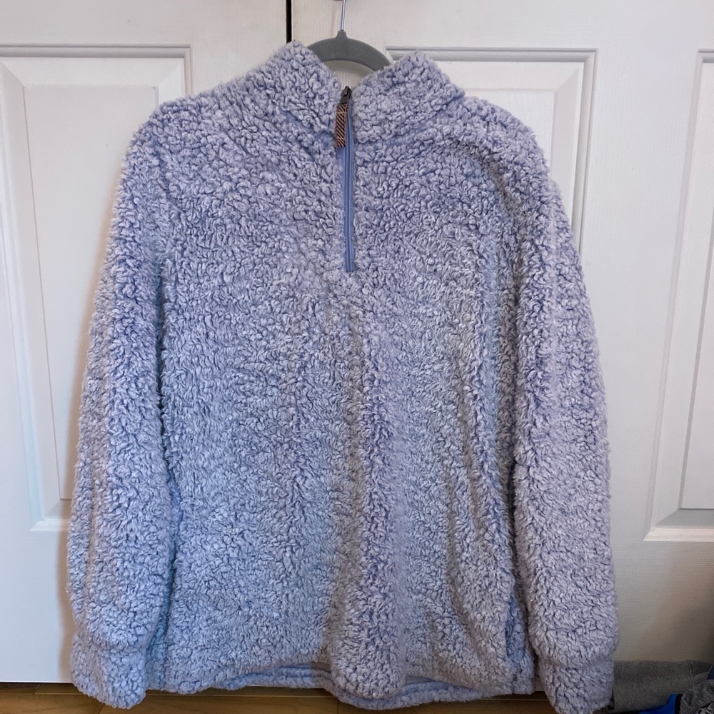 Quarter zip sherpa sweatshirt